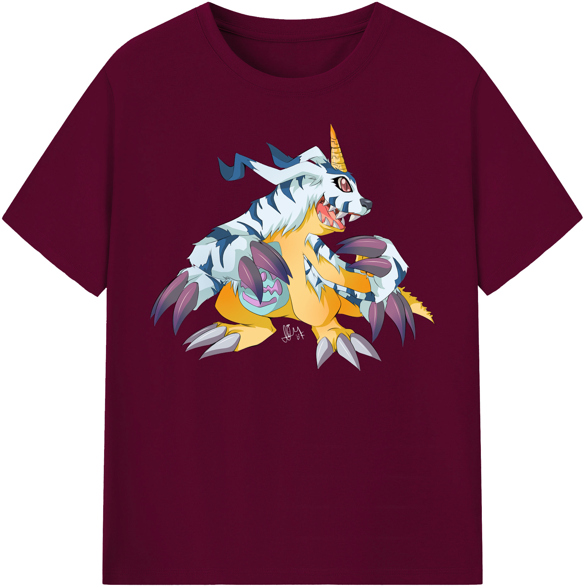 （画像用） Digimon デジタルモンスター/デジモン レディースカジュアルプリントTシャツ（綿100％）